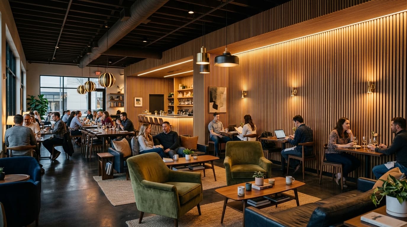 Ofis ve Restoranlarda Akustik Çıta Paneller: Ses Yutucu Şık Dekorasyon